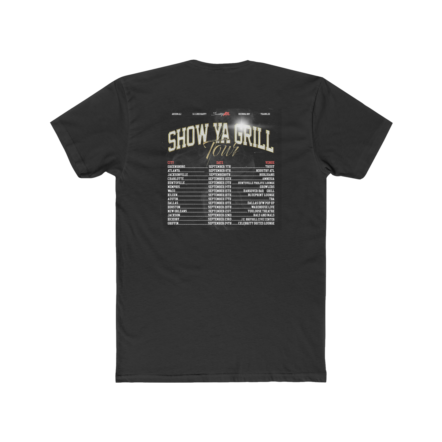 Show Ya Grill Tour Dates Tee