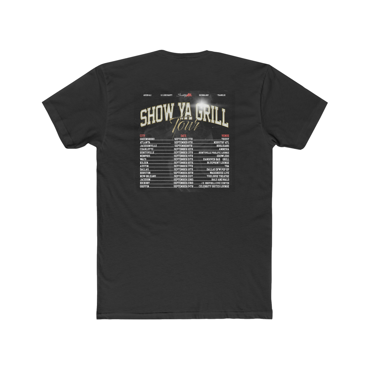 Show Ya Grill Tour Dates Tee
